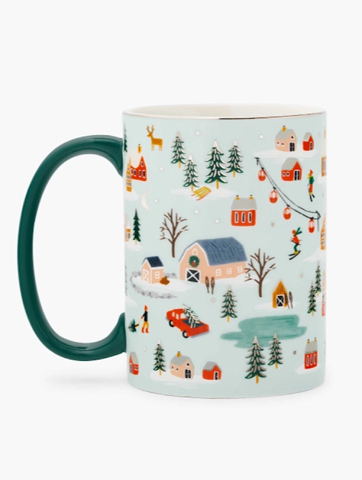 Holiday Village Porcelain Mug