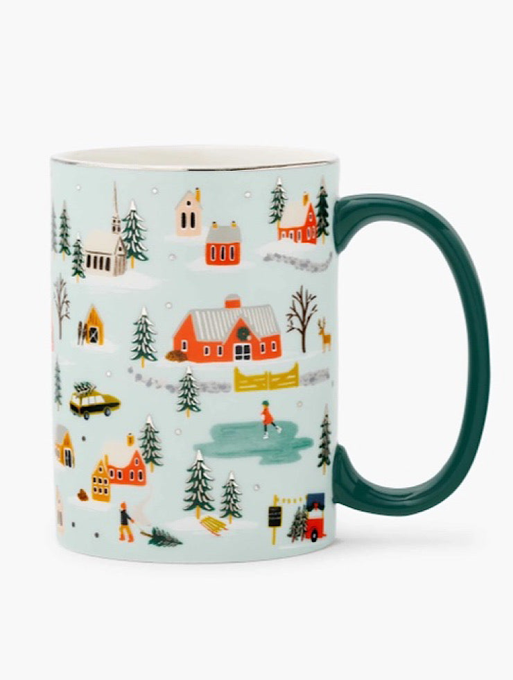 Holiday Village Porcelain Mug