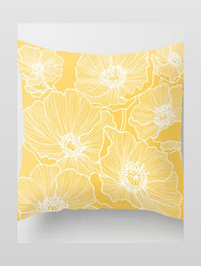 Yellow Poppies Pillow